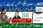 How to Check CNIC Status on 8070 for Ramzan Package Payment