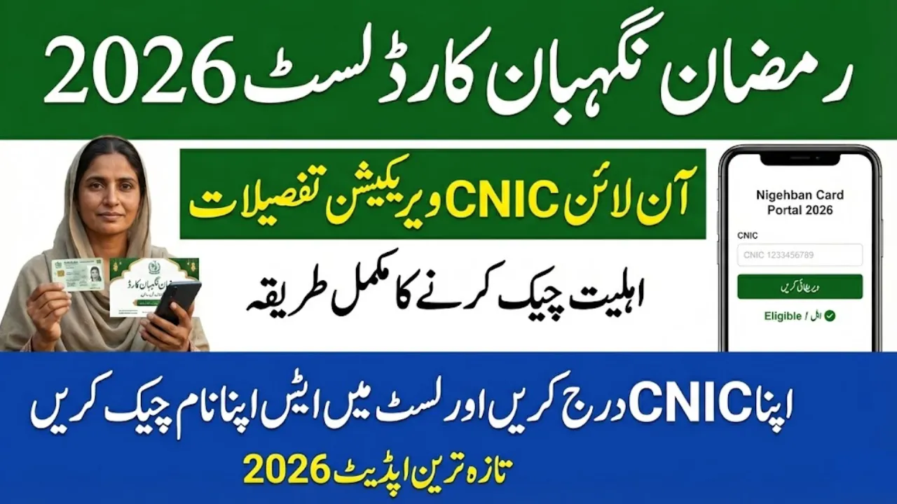 Ramadan Nigehban Card List 2026 Online CNIC Verification Details